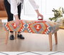 Atelier Del Sofa Banco de Algodón y Lino con Patas de Madera de Haya, Esponja Ortopédica, 91x46x42 cm